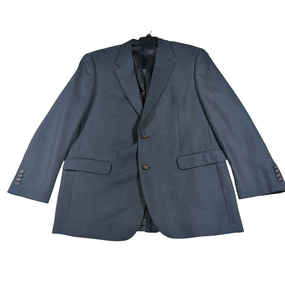 Lauren Ralph Lauren Blazer Mens 44L Blue Two Button Textured Sport Coat 44 Long